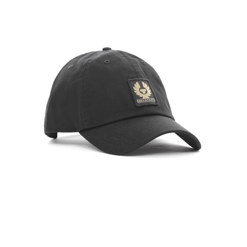 Belstaff Herren Phoenix Logo Baumwoll-Twill Cap, Schwarz , Einheitsgröße von Belstaff