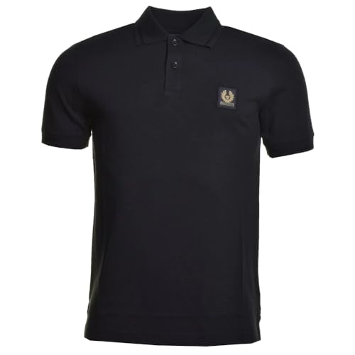 Belstaff Herren-Poloshirt aus Baumwoll-Piqué, Schwarz , M von Belstaff