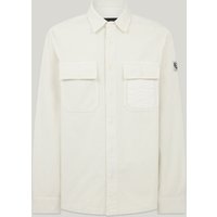 Belstaff Overshirt in Cord-Qualität mit Logo-Aufnäher in XXL Belstaff Overshirt in Cord-Qualität mit Logo-Aufnäher in XXL von Belstaff