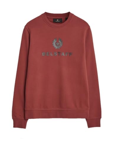 Belstaff Signature Crewneck Sweatshirt (Lava Red, L), Lavarot, Large von Belstaff