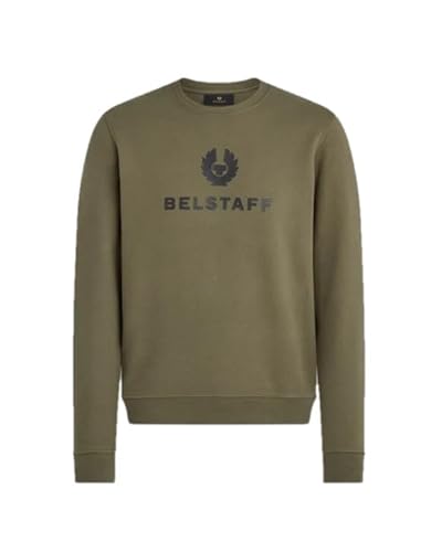 Belstaff Signature Crewneck Sweatshirt (True Olive, XXL), grün von Belstaff