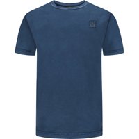 Belstaff Unifarbenes T-Shirt in Washed-Optik mit Logo-Aufnäher von Belstaff