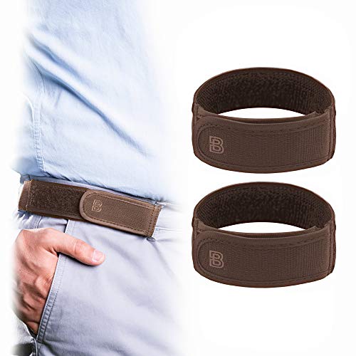 BeltBro Titan Brown 2-Medium No Buckle Elastic Belt For Men — Fits 1.5 Inch Belt Loops, Comfortable and Easy To Use von BeltBro