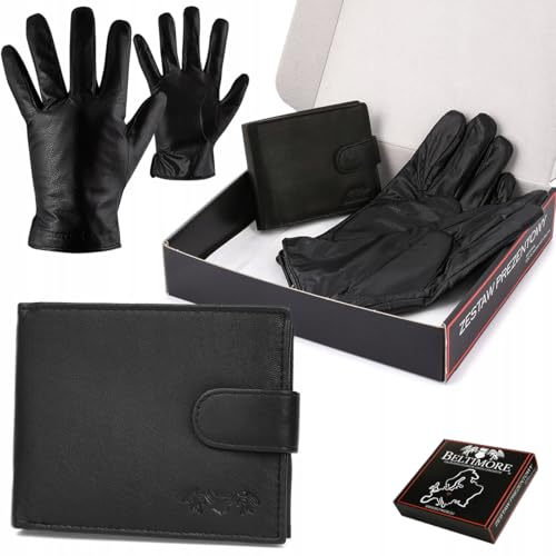 Beltimore Herren Leder Geldbörse Handschuhe Set von Beltimore