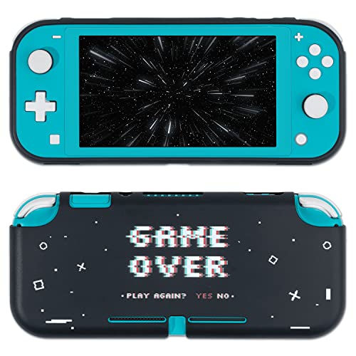 BelugaDesign Game Over Switch Case | Retro Arcade Boys Guys Coole Schutzhülle | Kompatibel mit Nintendo Switch (Switch Lite, Schwarz-Weiß) von BelugaDesign