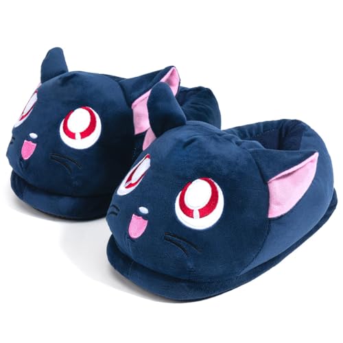 BelugaDesign Glopastel Cat Slipper | Süße Anime Kawaii Blaue Mondohren Flauschige Plüsch-Schlupfschuhe | Einheitsgröße Erwachsene Damen Herren BelugaDesign Glopastel Cat Slipper | Süße Anime Kawaii Blaue Mondohren Flauschige Plüsch-Schlupfschuhe | Einheitsgröße Erwachsene Damen Herren von Glopastel