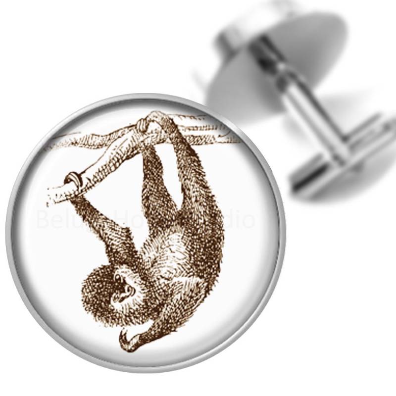 Faultier Manschettenknöpfe Tier Im Baum-Manschettenknöpfe Für Trauzeugen Hochzeit Partei Väter Väter-Männer von BelugaHomeStudio