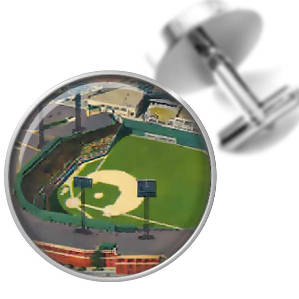 Manschettenknöpfe Baseball Stadien Fenway Park Boston Von Ansichtskarte Handgefertigte von BelugaHomeStudio