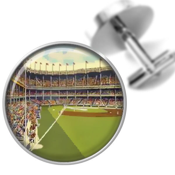 Manschettenknöpfe Baseball Yankee Stadium Newyork Ab Ansichtskarte Handgefertigte von BelugaHomeStudio