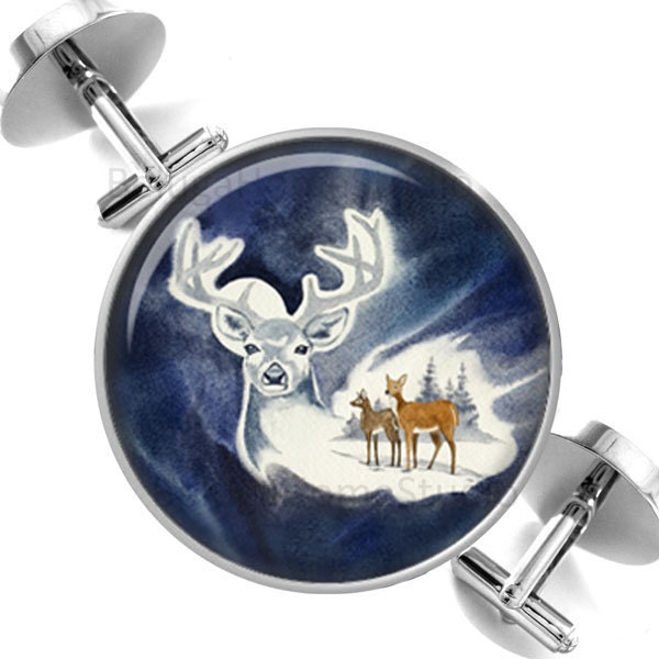 Manschettenknöpfe Deer Spirit Trauzeugen Hochzeit Party Väter Männer von BelugaHomeStudio