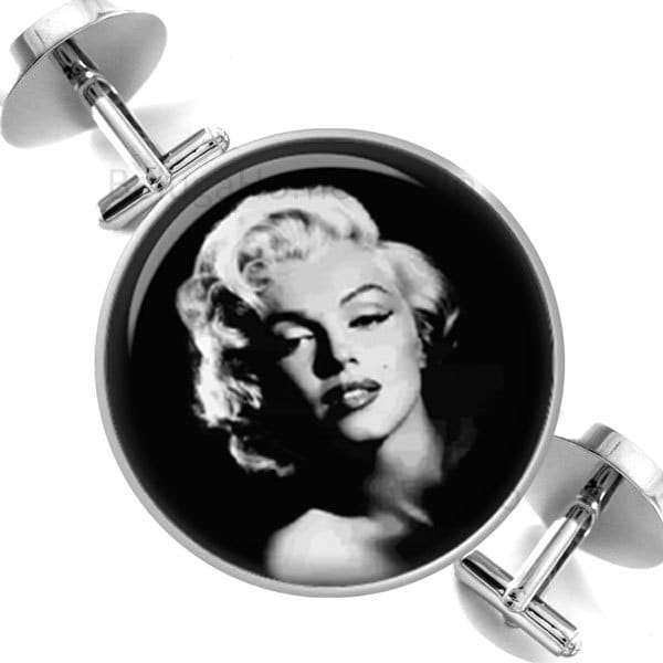 Manschettenknöpfe Marilyn in Schwarz Und Weiß-Trauzeugen Hochzeit Partei Väter Väter-Männer von BelugaHomeStudio
