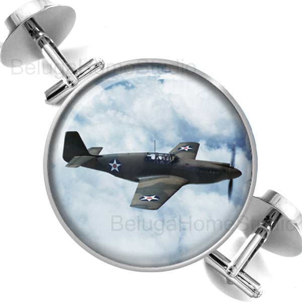 Manschettenknöpfe-World War Two Flugzeug Blauen Himmel Groomsmen Hochzeit Party Väter Männer von BelugaHomeStudio