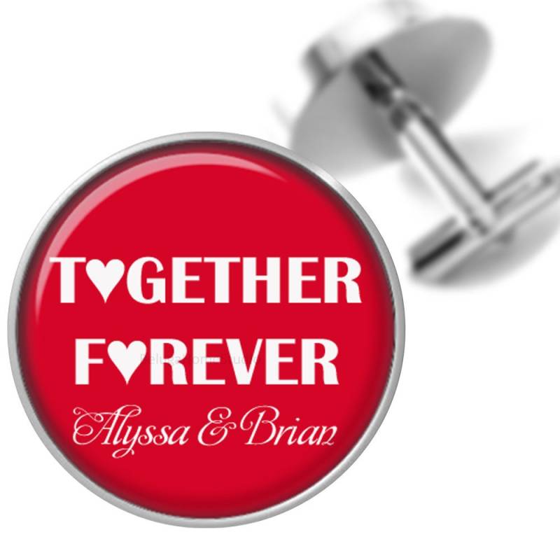 Personalisierte Manschettenknöpfe Zusammen Für Immer Handgefertigte Hochzeiten Grooms Verlobter Männer von BelugaHomeStudio