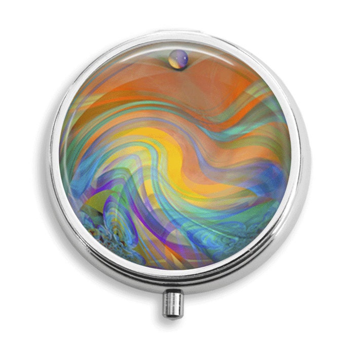 Pille Box Fall Bunte Abstrakte Marmor Design Halter Behälter Trinket Vitamin Medizin Mint Zinn Geschenke Für Sie von BelugaHomeStudio