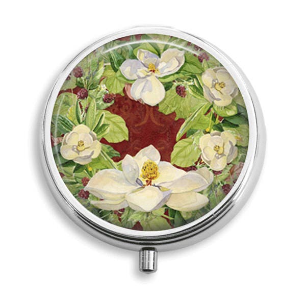 Pille Box Fall Weihnachten Blumen Halter Behälter Trinket Pillbox Vitamin Medizin Mint Zinn von BelugaHomeStudio