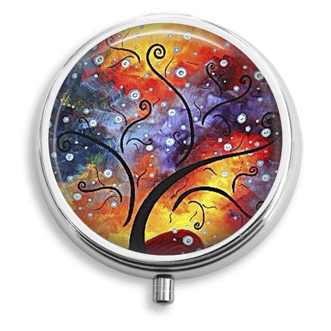 Pille Fall Wunderliche Regenbogen Baum Box Schmuckkästchen Vitamin Halter Medizin Mint Zinn Geschenke Für Sie von BelugaHomeStudio