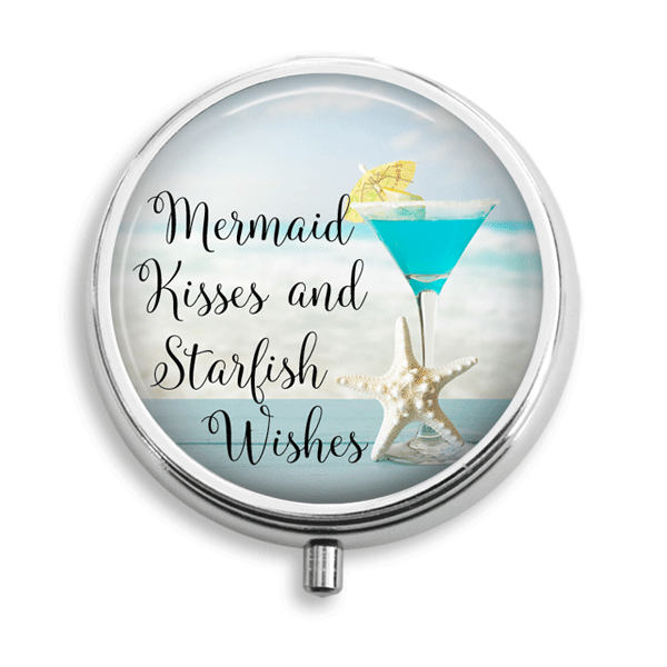 Seestern Wünsche Pill Box Fall Trinket Vitamin Halter Medizin Mint Zinn Geschenke Für Sie von BelugaHomeStudio