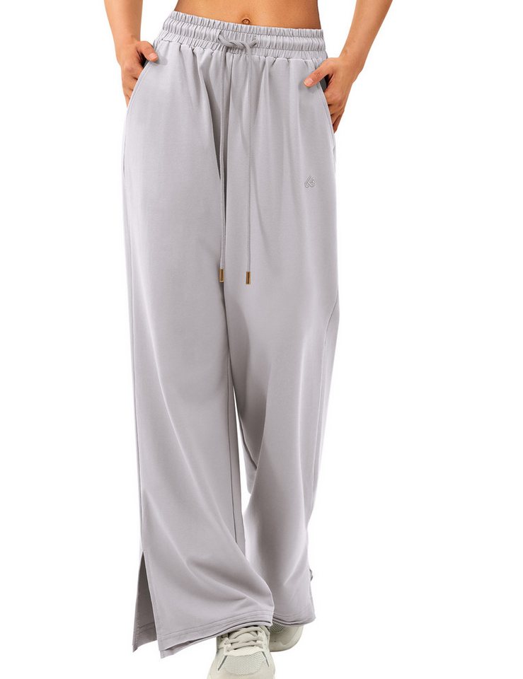 Beluring Sporthose Damen Sporthose mit Schlitz – Hellgrau,dehnbar & stylisch Betont Taille, Kordelzug für individuelle Weite. Beluring Sporthose Damen Sporthose mit Schlitz – Hellgrau,dehnbar & stylisch Betont Taille, Kordelzug für individuelle Weite. von Beluring