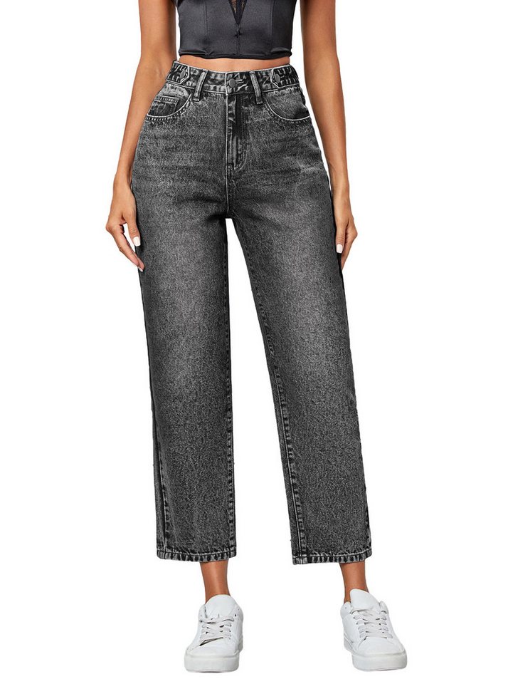 Beluring Weite Jeans Damen-Jeans, klassischer Loose Fit, gerade geschnitten Locker und bequem, schmeichelt verschiedenen Körperformen von Beluring