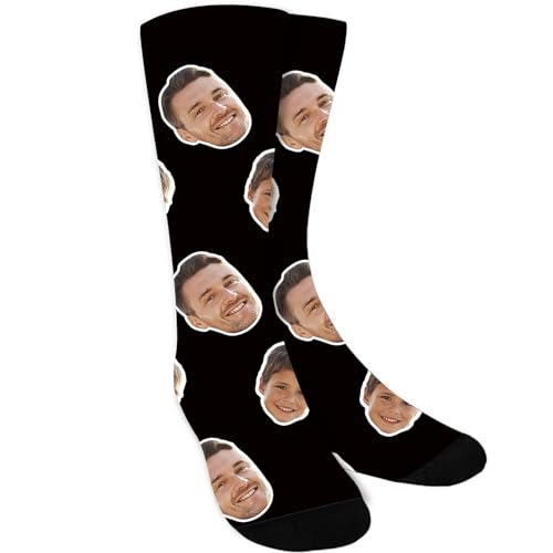 Bemaystar Custom Socks with Photo-Personalized Father's Day Gifts-Dad Socks-Christmas Gag Gifts for Men von Bemaystar
