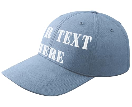 Bemaystar Personalisierte Baseballkappe mit Stickerei Text,Bestickte Kappe mit Text, Baseballkappe für Ihn,Personalisiertes Geschenk Hellblau von Bemaystar