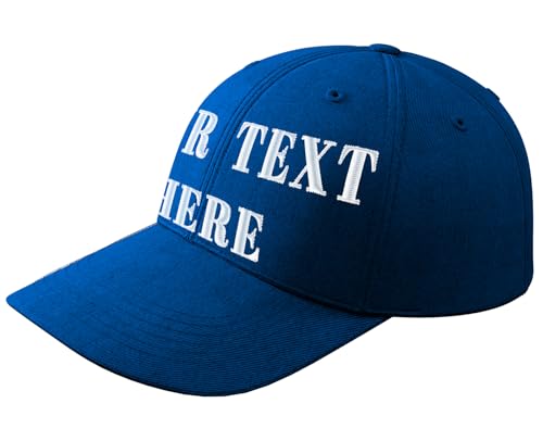 Bemaystar Personalisierte Baseballkappe mit Stickerei Text,Bestickte Kappe mit Text, Baseballkappe für Ihn,Personalisiertes Geschenk Königsblau von Bemaystar