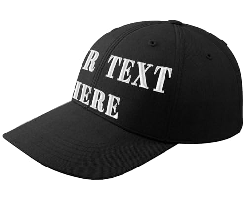 Bemaystar Personalisierte Baseballkappe mit Stickerei Text,Bestickte Kappe mit Text, Baseballkappe für Ihn,Personalisiertes Geschenk Schwarz von Bemaystar