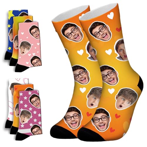 Bemaystar Personalisierte Socken Personalisierte Geschenke für Männer,Personalisierte Socken mit Foto,Geschenk für ihn von Bemaystar