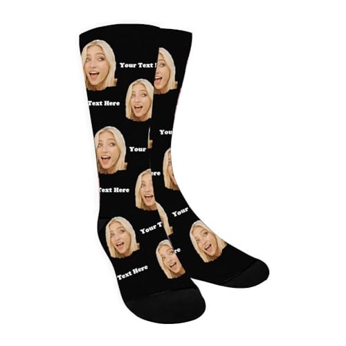 Bemaystar Personalisierte Socken mit Foto,Personalisierte Socken für Männer,Weihnachten Valentinstag Socken Geschenke von Bemaystar