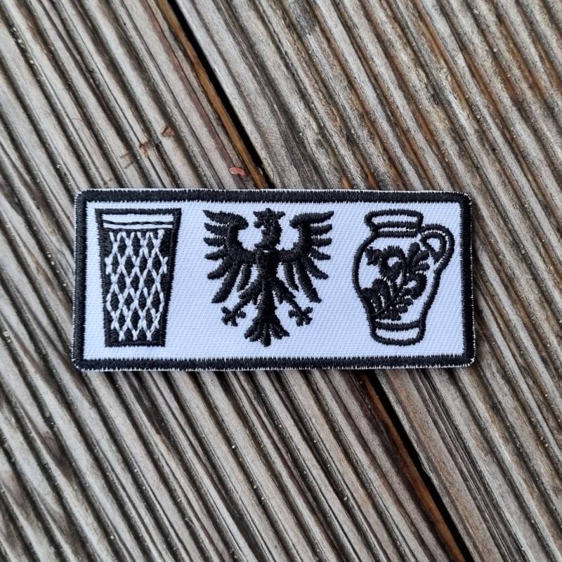 Bembel Adler Gerippte Stick-Bügel-Patch Aufnäher Für Apfelweinfans Die Ihre Jacke, Pulli, Kutte Oder Mütze Aufpimpen Wollen von Bembelshop