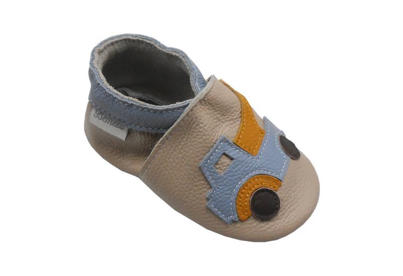 Bemesu Weiche Leder Krabbelschuhe Baby Lauflernschuh Lederpuschen Auto Lauflernschuh von Bemesu