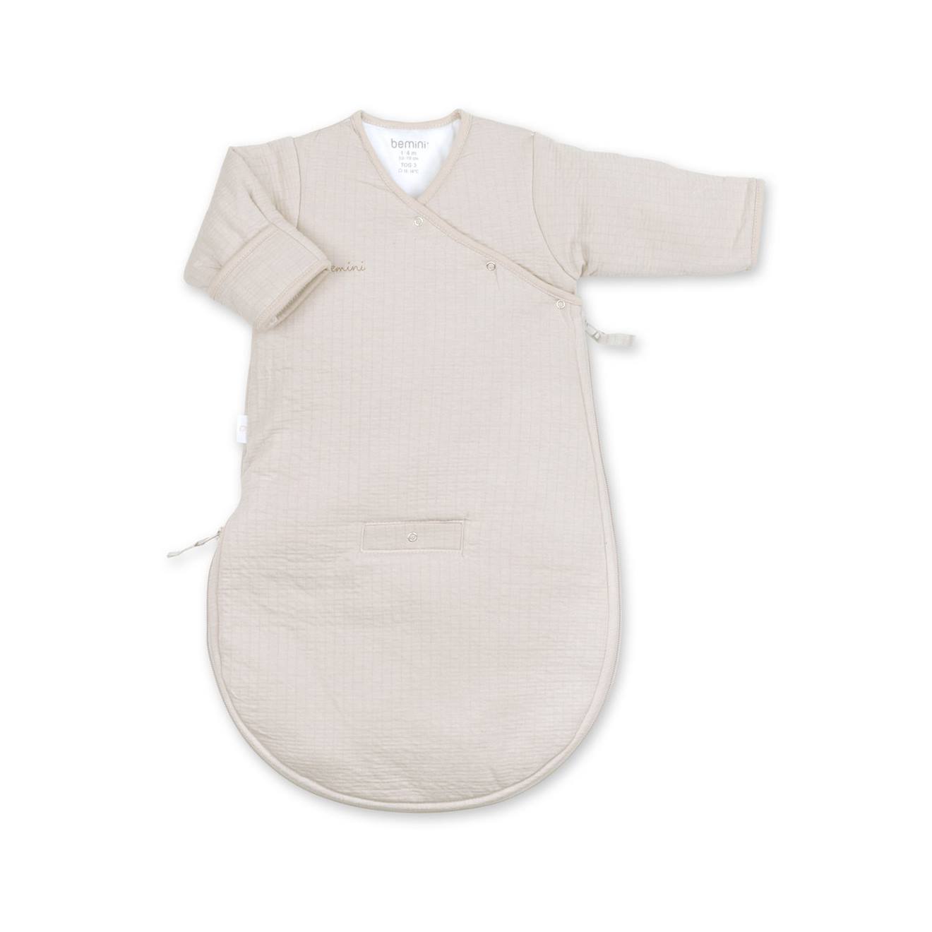 Schlafsack mit Fäustlingen Winter -  TOG 3 Pady Tetra Jersey sand von Bemini