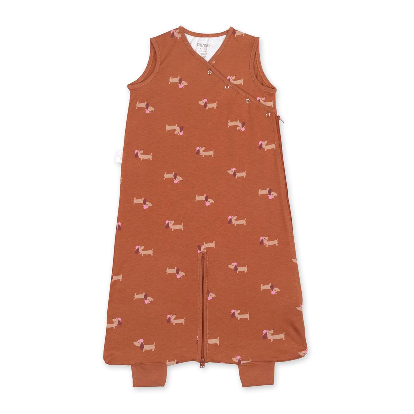 Schlafsacke ärmelloser Winter  -  TOG 0.5 Jersey print wouff noisette von Bemini
