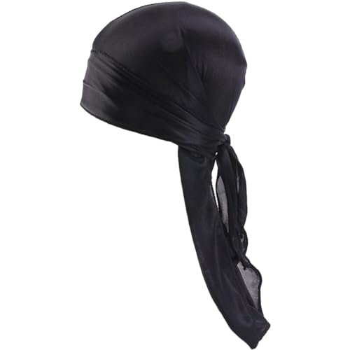 Kinder Satin Seide Durag Caps Wave Wide Strap Headwraps Long Tail Turban Beanies Für Jungen Mädchen von Bemvp