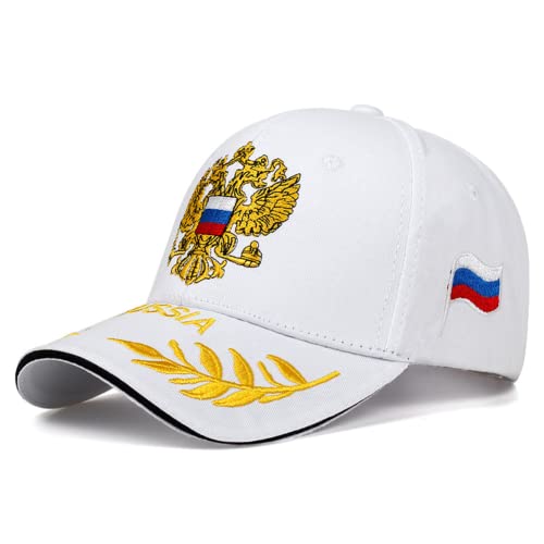 Russland Flag Baseball Mütze Waffenmantel Imperial Zweiköpfige Bestickte Sonnenhut Unisex Sport Cap von Bemvp