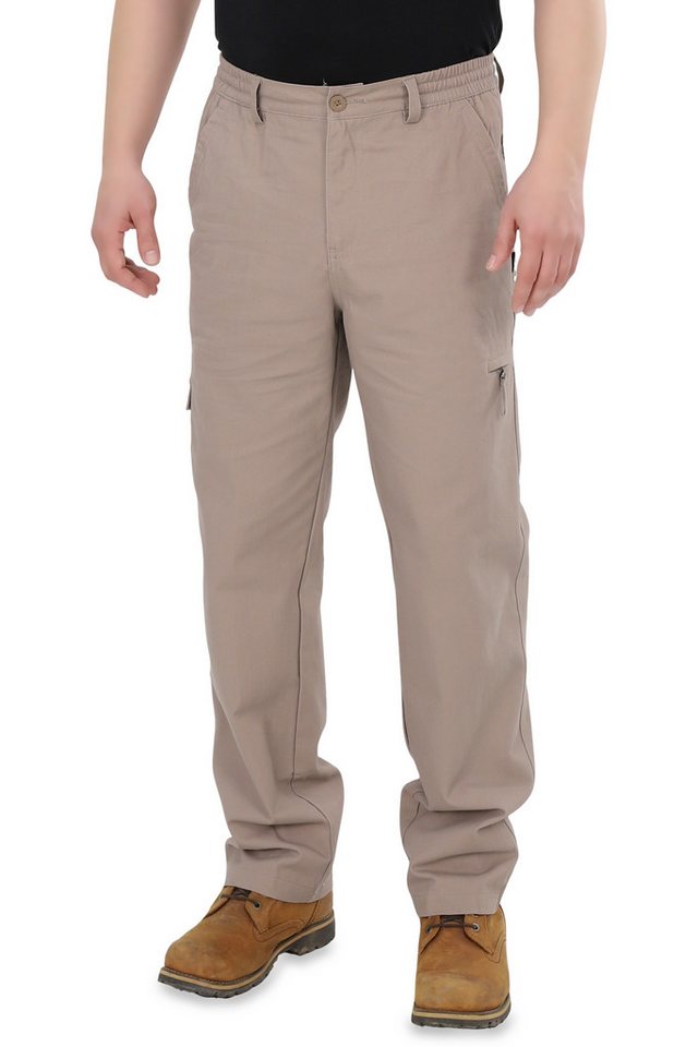 Ben Creek Cargohose J03 lange unifarbene Outdoor Freizeithose mit Multitaschen von Ben Creek