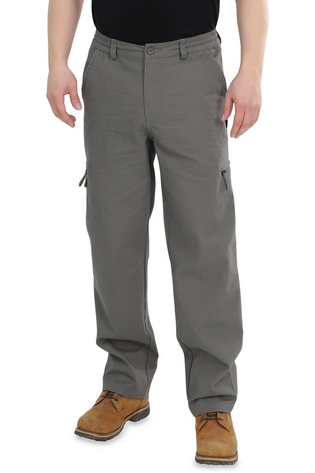 Ben Creek Cargohose J03 lange unifarbene Outdoor Freizeithose mit Multitaschen von Ben Creek