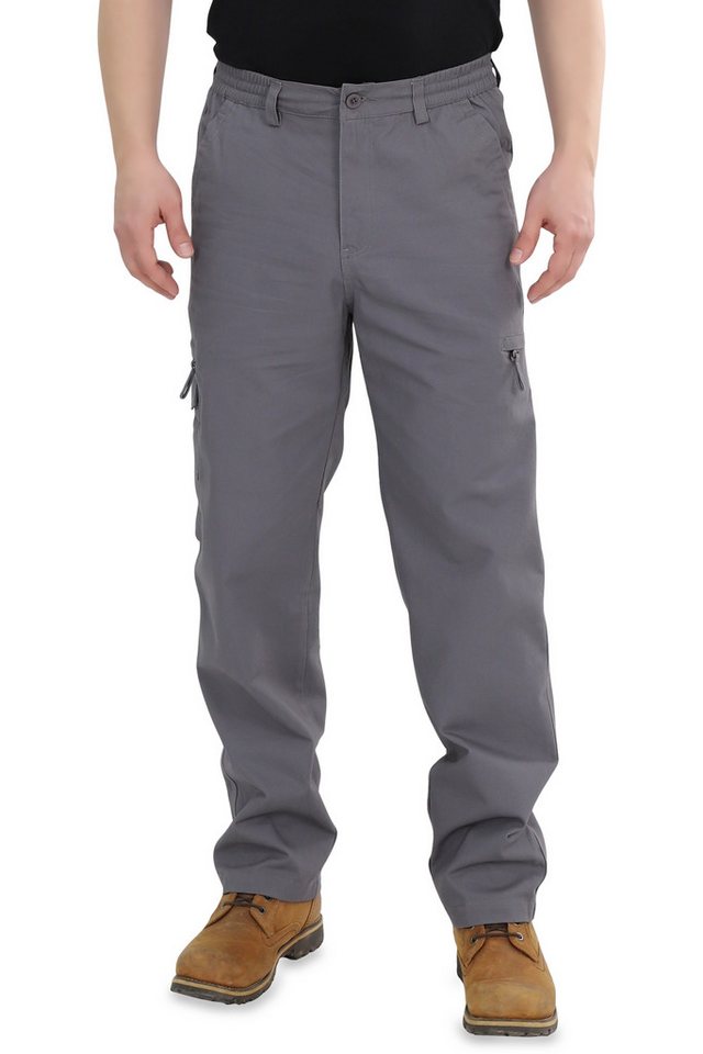 Ben Creek Cargohose J03 lange unifarbene Outdoor Freizeithose mit Multitaschen von Ben Creek
