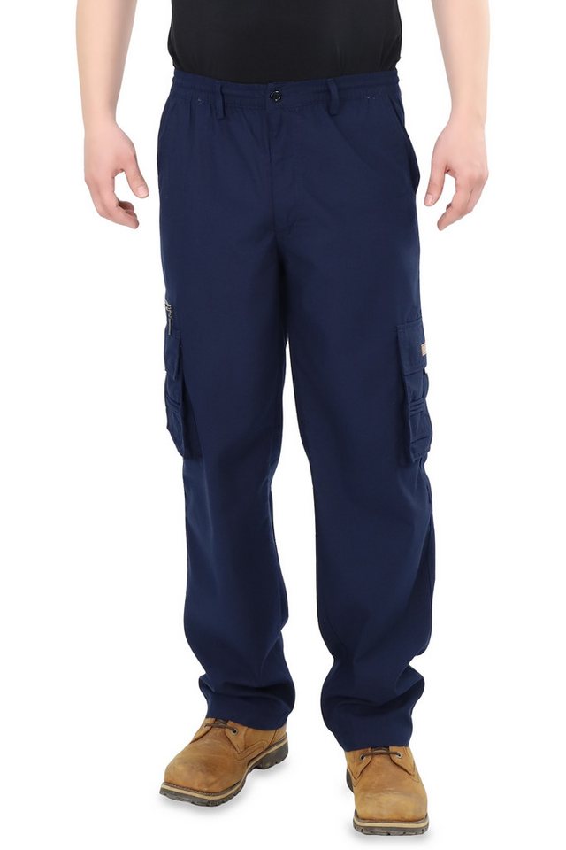 Ben Creek Cargohose QDA13 lange Freizeit Outdoorhose mit Multitaschen unifarben von Ben Creek