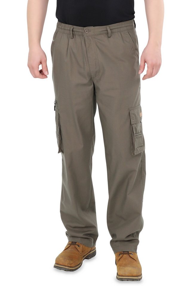 Ben Creek Cargohose QDA13 lange Freizeit Outdoorhose mit Multitaschen unifarben von Ben Creek