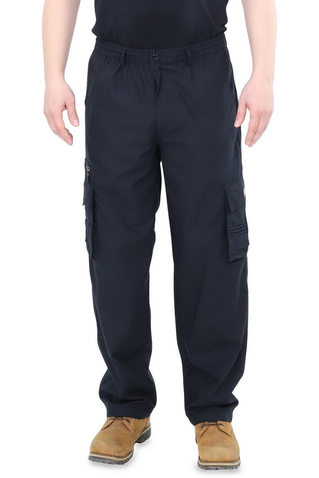 Ben Creek Cargohose QDA13 lange Freizeit Outdoorhose mit Multitaschen unifarben von Ben Creek