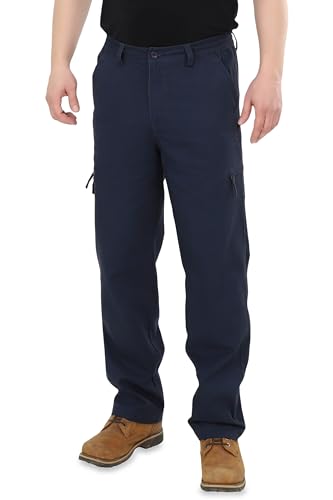 Ben Creek - Herren Cargohose - Outdoorhose aus Baumwolle - Lange Freizeithose mit Multitaschen - unifarbene Basic Utility Hose J03 (dunkelblau XXL) von Ben Creek