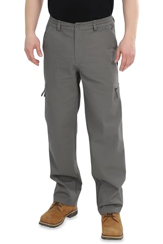 Ben Creek - Herren Cargohose - Outdoorhose aus Baumwolle - Lange Freizeithose mit Multitaschen - unifarbene Basic Utility Hose J03 (dunkelgrau XXL) von Ben Creek