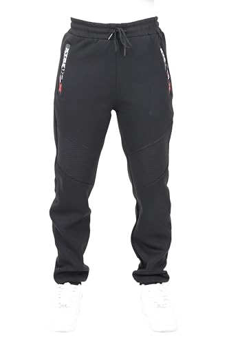 Ben Creek - Herren Jogginghose - gefütterte Freizeithose aus Baumwolle - warme Sweatpants - Sporthose FY2010 - (M1 Schwarz L) von Ben Creek