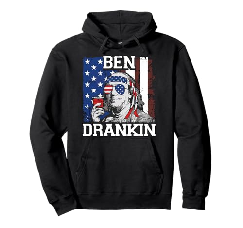 Lustige Ben Drankin 4. Juli USA-Flagge Männer Trinken Bier Pullover Hoodie Lustige Ben Drankin 4. Juli USA-Flagge Männer Trinken Bier Pullover Hoodie von Ben Drankin Funny Patriotic 4th of July