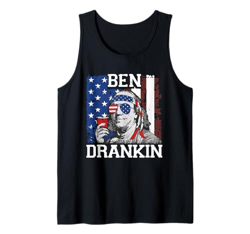 Lustige Ben Drankin 4. Juli USA-Flagge Männer Trinken Bier Tank Top Lustige Ben Drankin 4. Juli USA-Flagge Männer Trinken Bier Tank Top von Ben Drankin Funny Patriotic 4th of July