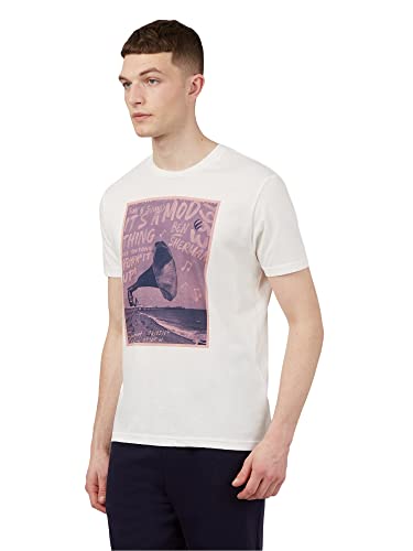 Ben Sherman Brighton Gramophone T-Shirt, Elfenbeinfarben, Elfenbeinfarben von Ben Sherman