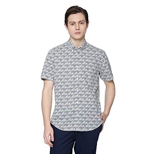 Ben Sherman Hemd mit Retro-Print Gr. L, Mood Indigo von Ben Sherman