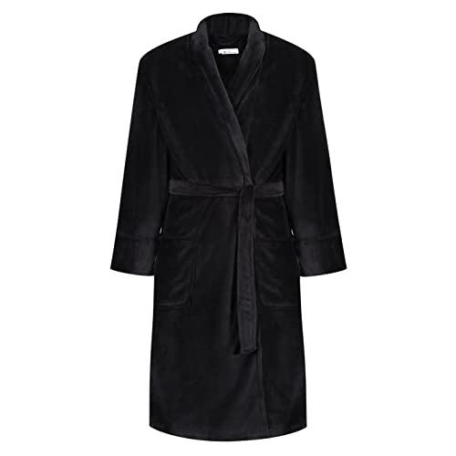 Ben Sherman Men's Randol Mens Fleece Bath Robe, Schwarz, L von Ben Sherman