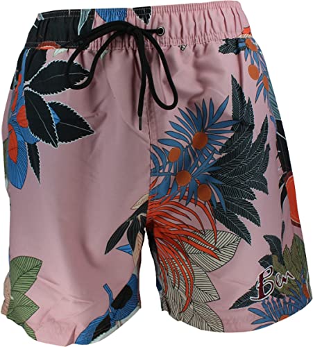 Ben Sherman Herren Bade Short Howie Pink Tropical Bunt, Größe:M von Ben Sherman